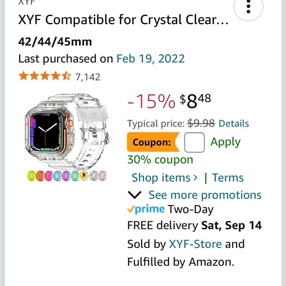 Bundle of 3 Clear Watch Band for Apple Watch - Picture 5 of 10